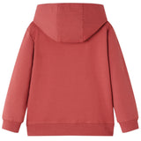 VidaXL Pull enfant à capuche 128 rouge marron