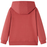 VidaXL Pull enfant à capuche 140 rouge marron