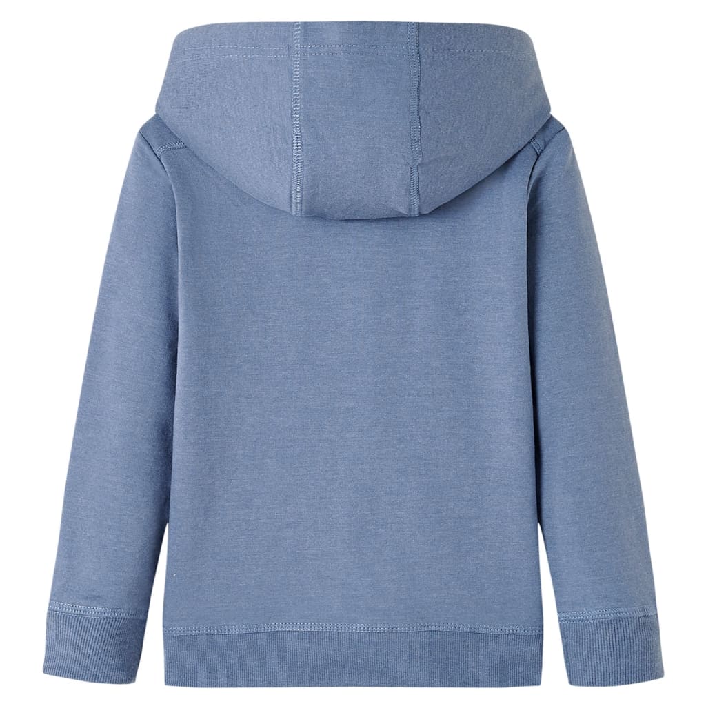 VidaXL Pull enfant à capuche 104 bleu mélangé