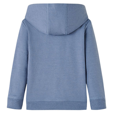 VidaXL Pull enfant à capuche 104 bleu mélangé