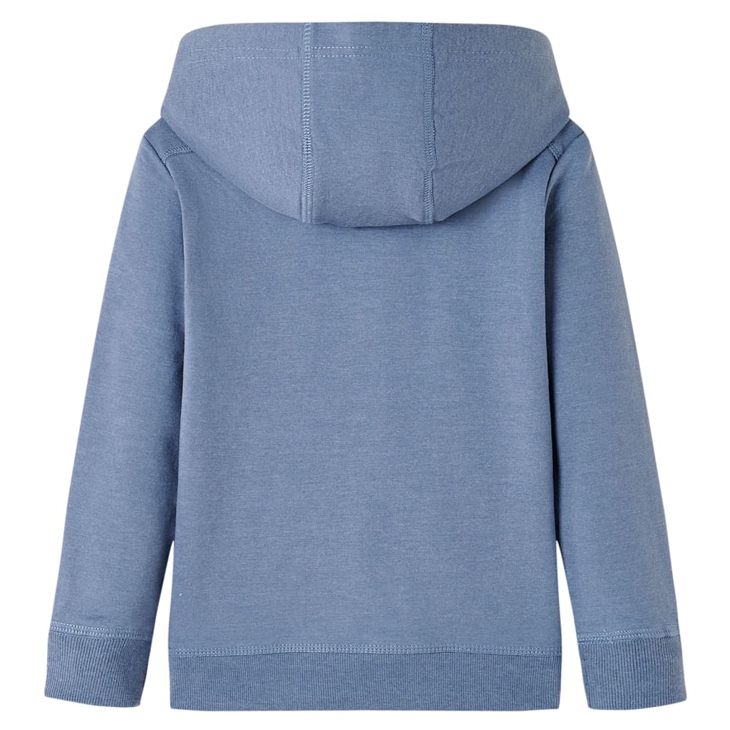 VidaXL Pull enfant à capuche 128 bleu mélangé