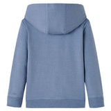 VidaXL Pull enfant à capuche 128 bleu mélangé