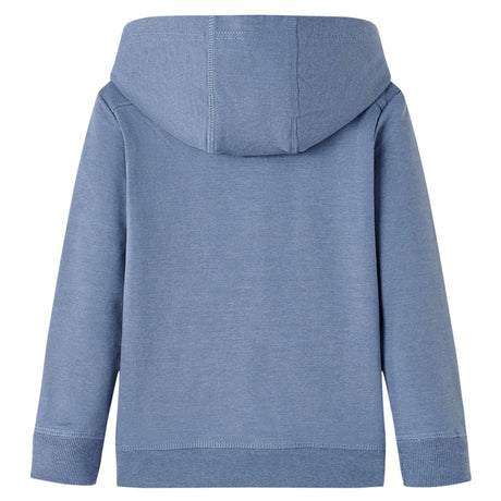 VidaXL Pull enfant à capuche 140 bleu mélangé