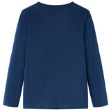 VidaXL Chemise enfant à manches longues 92 bleu marine