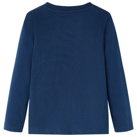 VidaXL Chemise enfant à manches longues 92 bleu marine