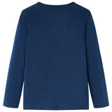 VidaXL Chemise enfant à manches longues 140 bleu marine