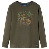 VidaXL Chemise enfant à manches longues 92 kaki