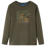 VidaXL Chemise enfant à manches longues 104 kaki