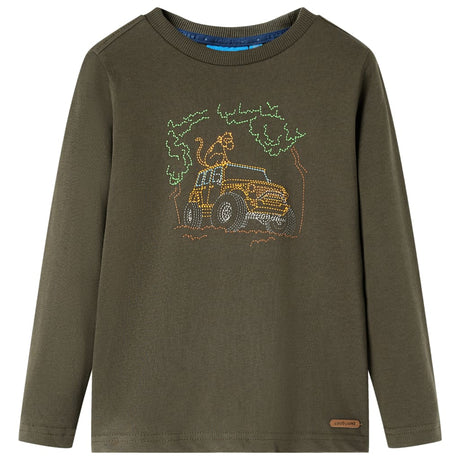 VidaXL Chemise enfant à manches longues 104 kaki