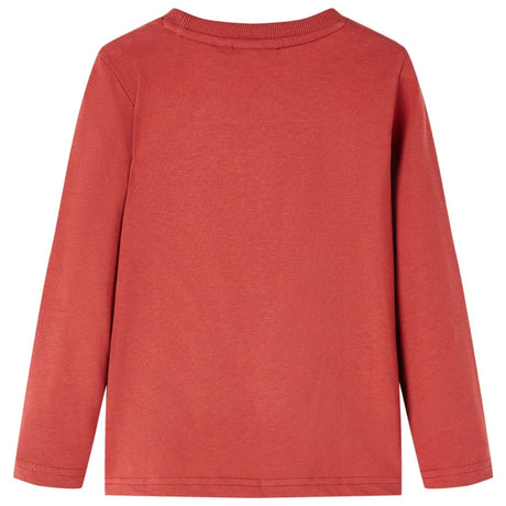 VidaXL Chemise enfant à manches longues 116 rouge marron