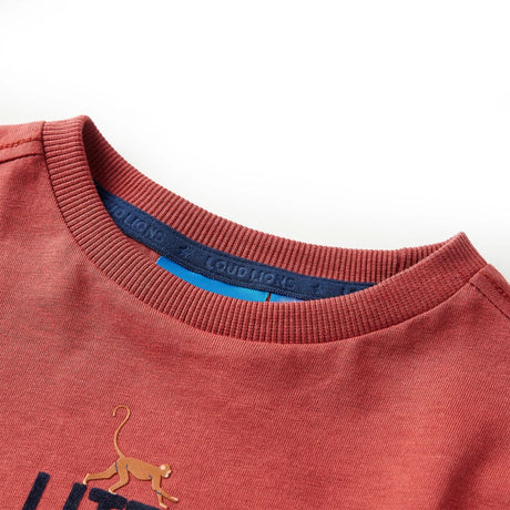 VidaXL Chemise enfant à manches longues 116 rouge marron