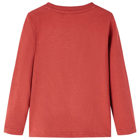 VidaXL Chemise enfant à manches longues 128 rouge marron