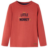 VidaXL Chemise enfant à manches longues 140 rouge-marron
