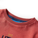 VidaXL Chemise enfant à manches longues 140 rouge-marron