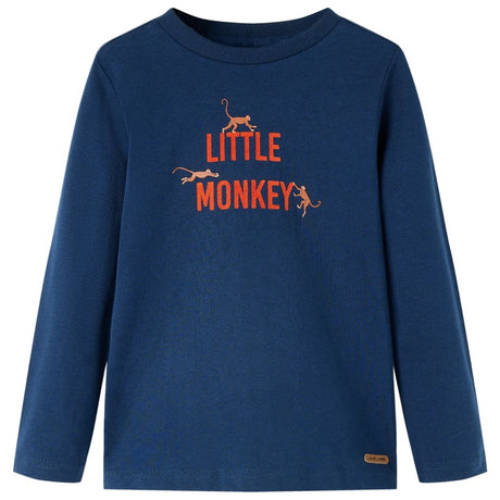 VidaXL Chemise enfant à manches longues 92 bleu marine