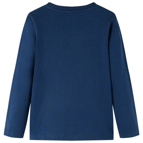 VidaXL Chemise enfant à manches longues 92 bleu marine
