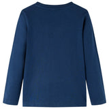 VidaXL Chemise enfant à manches longues 104 bleu marine
