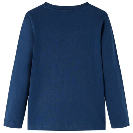 VidaXL Chemise enfant à manches longues 104 bleu marine
