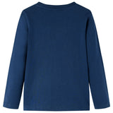 VidaXL Chemise enfant à manches longues 128 bleu marine