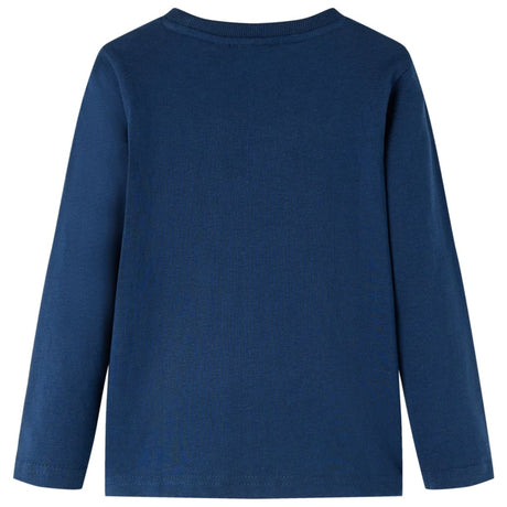 VidaXL Chemise enfant à manches longues 140 bleu marine