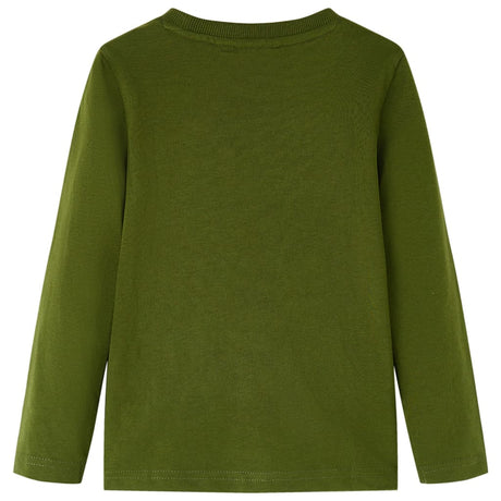 VidaXL Chemise enfant à manches longues 104 kaki foncé