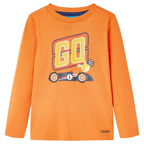 VidaXL Chemise enfant à manches longues 104 orange foncé