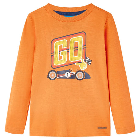 VidaXL Chemise enfant à manches longues 116 orange foncé