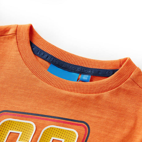 VidaXL Chemise enfant à manches longues 116 orange foncé
