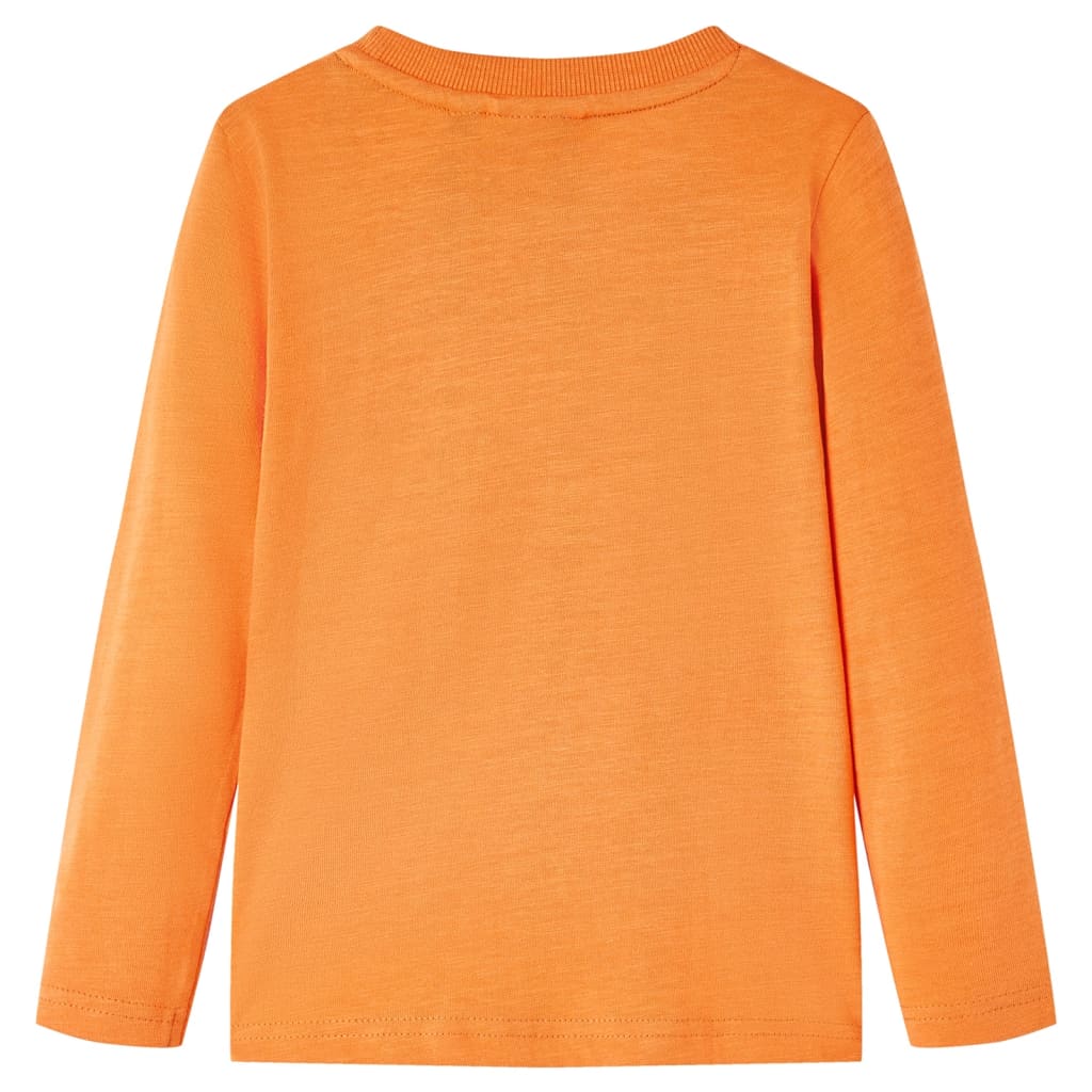 VidaXL Chemise enfant à manches longues 128 orange foncé
