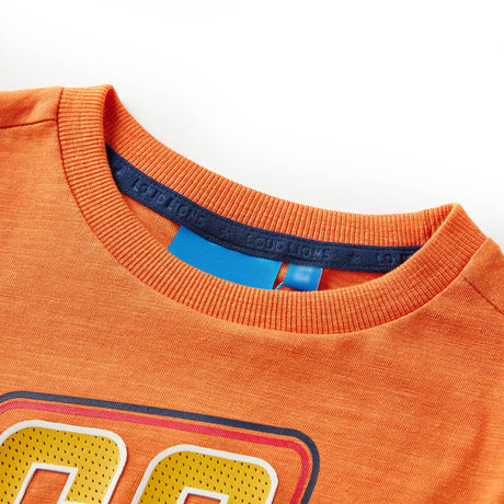 VidaXL Chemise enfant à manches longues 128 orange foncé