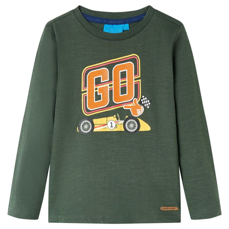 VidaXL Chemise enfant à manches longues 92 vert foncé