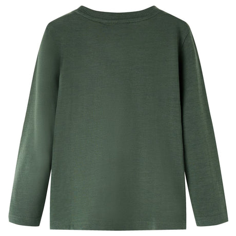 VidaXL Chemise enfant à manches longues 92 vert foncé