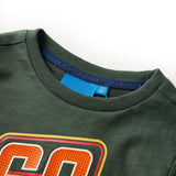 VidaXL Chemise enfant à manches longues 92 vert foncé