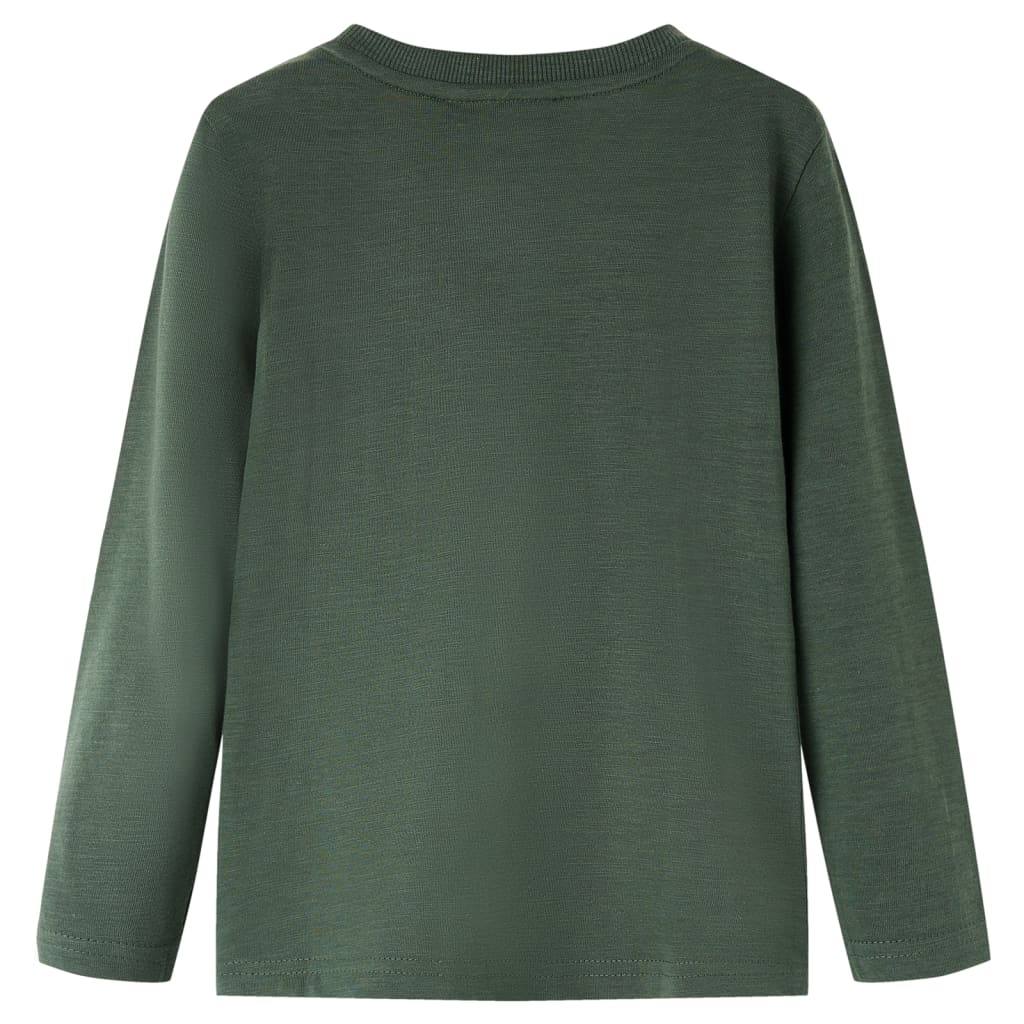 VidaXL Chemise enfant à manches longues 116 vert foncé