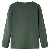 VidaXL Chemise enfant à manches longues 116 vert foncé
