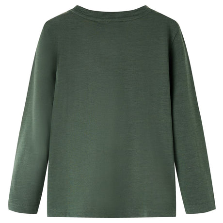 VidaXL Chemise enfant à manches longues 116 vert foncé
