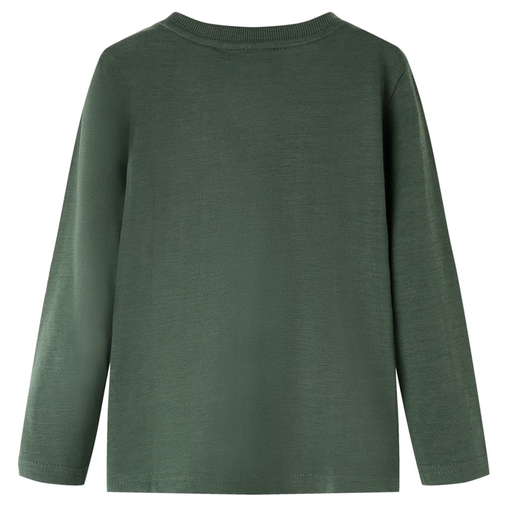 VidaXL Chemise enfant à manches longues 128 vert foncé