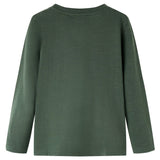 VidaXL Chemise enfant à manches longues 128 vert foncé