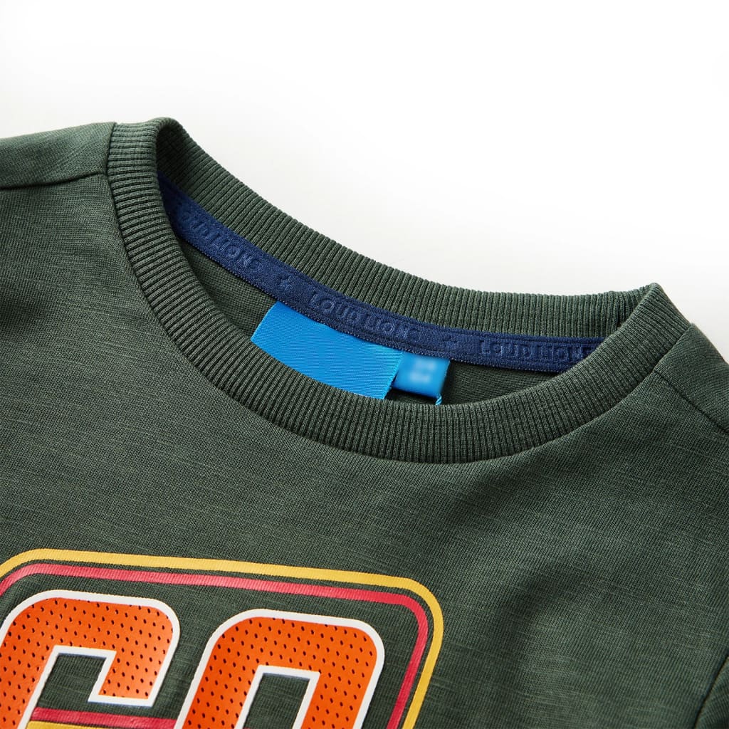 VidaXL Chemise enfant à manches longues 140 vert foncé