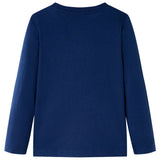 VidaXL Chemise enfant à manches longues 104 bleu marine