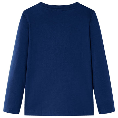 VidaXL Chemise enfant à manches longues 116 bleu marine