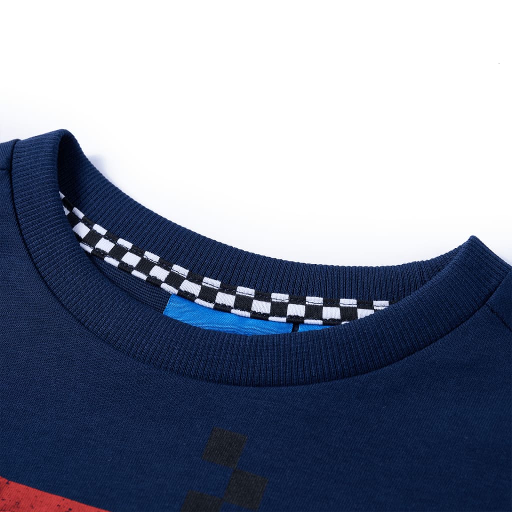 VidaXL Chemise enfant à manches longues 116 bleu marine
