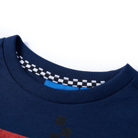 VidaXL Chemise enfant à manches longues 116 bleu marine