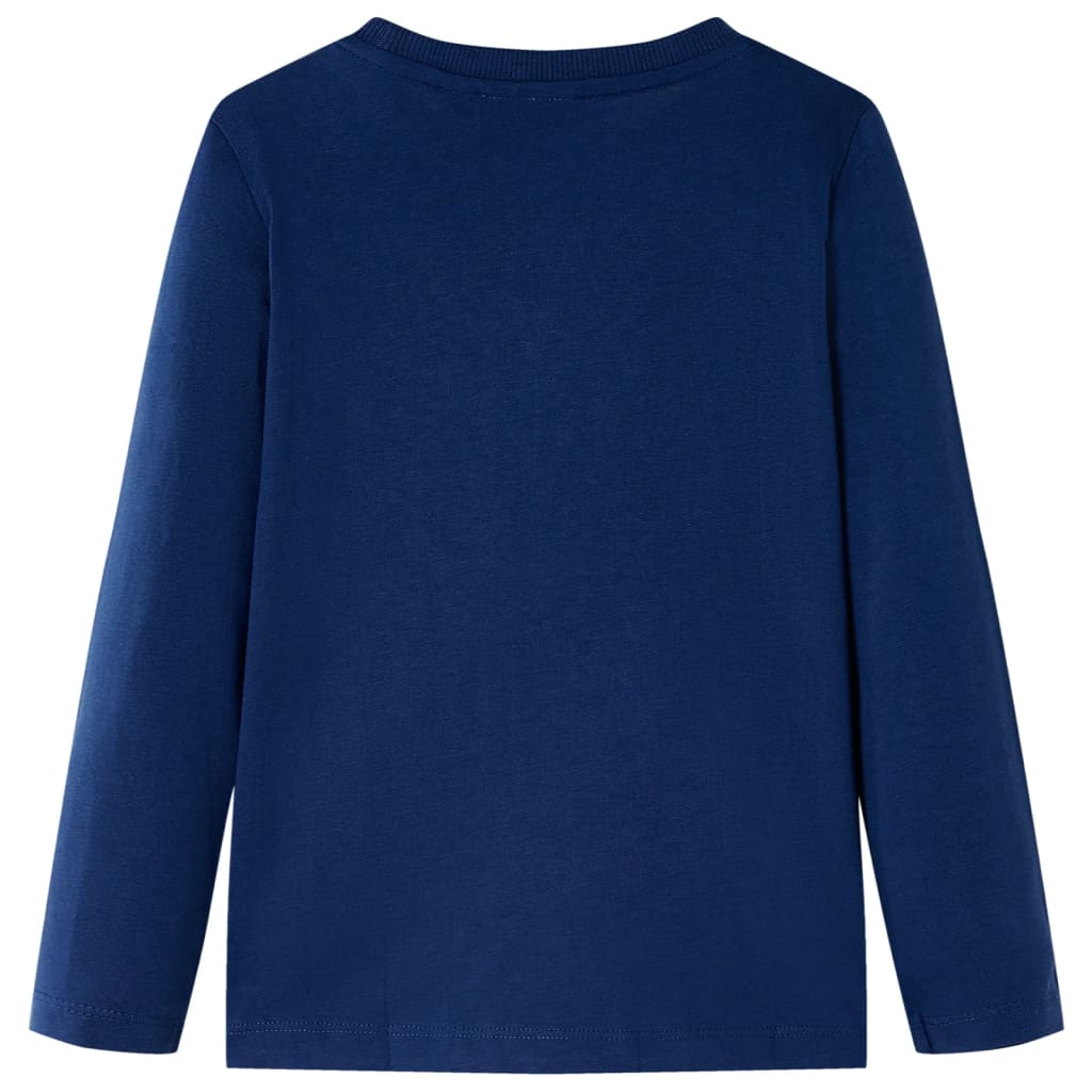 VidaXL Chemise enfant à manches longues 128 bleu marine