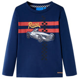 VidaXL Chemise enfant à manches longues 140 bleu marine