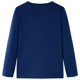 VidaXL Chemise enfant à manches longues 140 bleu marine