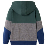VidaXL gilet enfant avec capuche et fermeture éclair 92 vert foncé