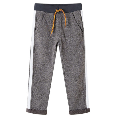 VidaXL Pantalon de jogging pour enfants 128 gris foncé mélangé