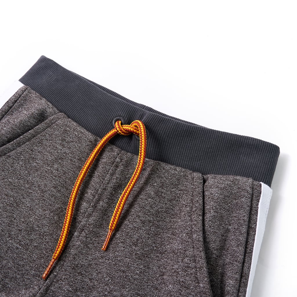 VidaXL Pantalon de jogging pour enfants 128 gris foncé mélangé