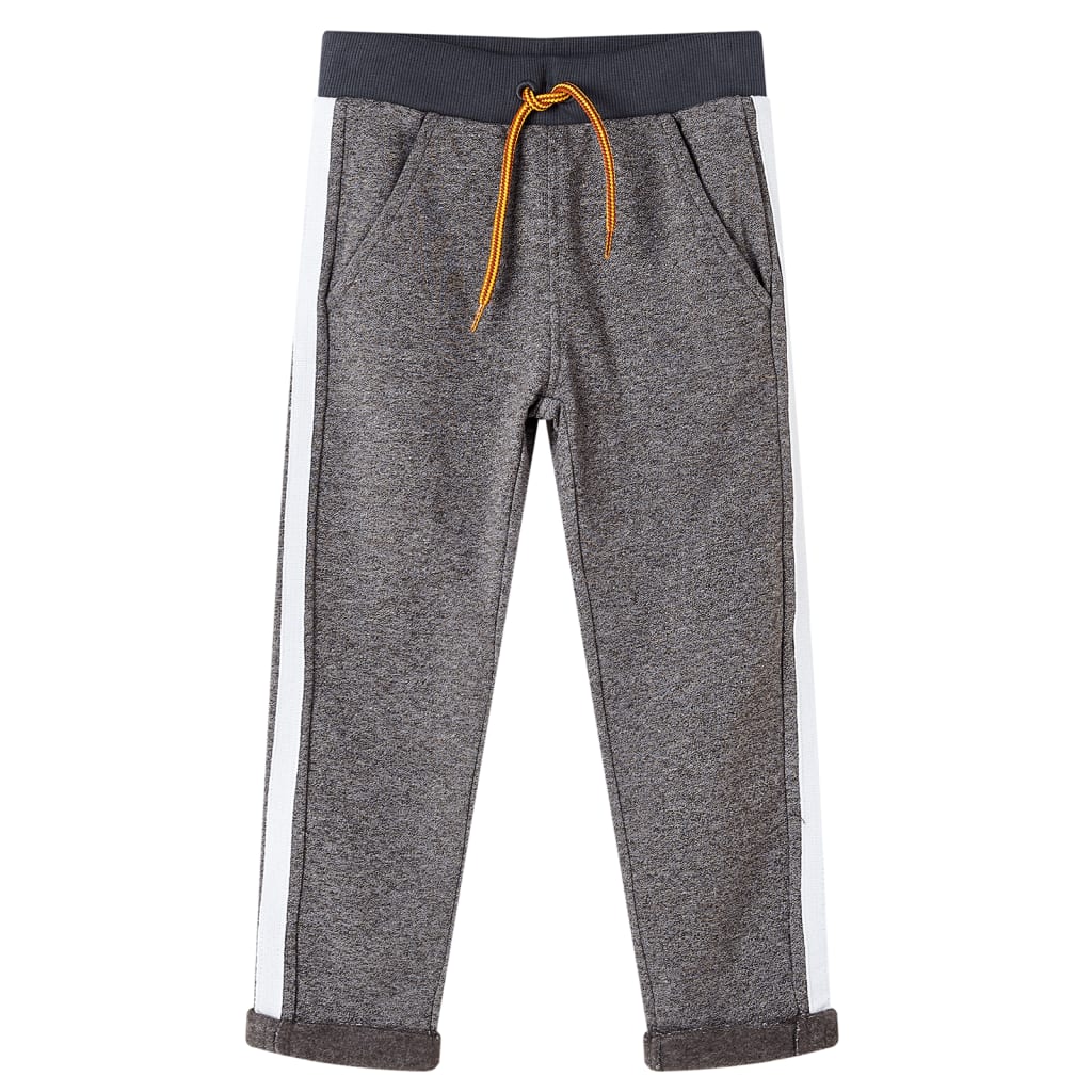 VidaXL Pantalon de jogging pour enfants 140 gris foncé mélangé